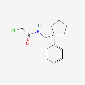 2-chloro-N-[(1-phenylcyclopentyl)methyl]acetamide