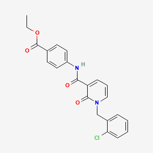 molecular formula C22H19ClN2O4 B2617816 Ethyl 4-(1-(2-chlorobenzyl)-2-oxo-1,2-dihydropyridine-3-carboxamido)benzoate CAS No. 946248-61-9