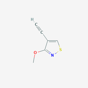 molecular formula C6H5NOS B2617819 4-乙炔基-3-甲氧基-1,2-噻唑 CAS No. 2163673-46-7