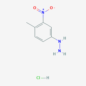 molecular formula C7H10ClN3O2 B2617825 (4-Methyl-3-nitrophenyl)hydrazine hydrochloride CAS No. 104446-90-4