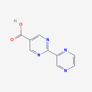 molecular formula C9H6N4O2 B2617827 2-(Pyrazin-2-YL)pyrimidine-5-carboxylic acid CAS No. 1340196-88-4