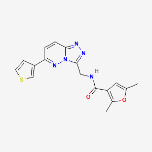 molecular formula C17H15N5O2S B2617832 2,5-dimethyl-N-((6-(thiophen-3-yl)-[1,2,4]triazolo[4,3-b]pyridazin-3-yl)methyl)furan-3-carboxamide CAS No. 1903842-98-7
