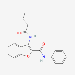 molecular formula C19H18N2O3 B2617834 3-butyramido-N-phenylbenzofuran-2-carboxamide CAS No. 887884-00-6