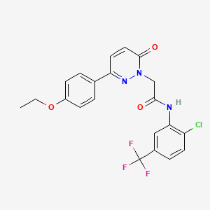 molecular formula C21H17ClF3N3O3 B2617836 N-(2-氯-5-(三氟甲基)苯基)-2-(3-(4-乙氧基苯基)-6-氧代哒嗪-1(6H)-基)乙酰胺 CAS No. 899990-14-8