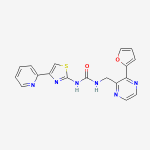 molecular formula C18H14N6O2S B2617839 1-((3-(Furan-2-yl)pyrazin-2-yl)methyl)-3-(4-(pyridin-2-yl)thiazol-2-yl)urea CAS No. 2034464-63-4