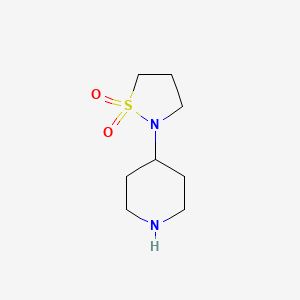 molecular formula C8H16N2O2S B2617841 2-(Piperidin-4-yl)-1lambda6,2-thiazolidine-1,1-dione CAS No. 688020-17-9