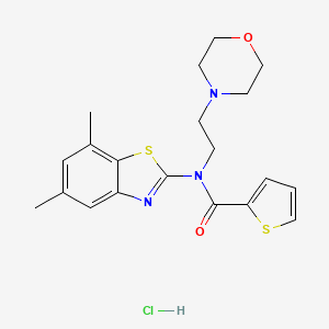 N-(5,7-dimethylbenzo[d]thiazol-2-yl)-N-(2-morpholinoethyl)thiophene-2-carboxamide hydrochloride