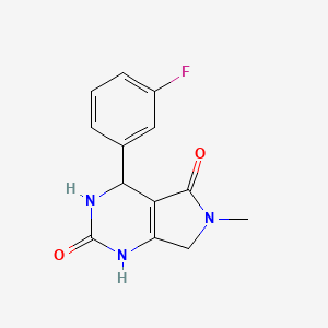 4-(3-fluorophenyl)-6-methyl-3,4,6,7-tetrahydro-1H-pyrrolo[3,4-d]pyrimidine-2,5-dione