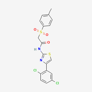 N-(4-(2,5-dichlorophenyl)thiazol-2-yl)-2-tosylacetamide