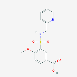 4-Methoxy-3-[(pyridin-2-ylmethyl)sulfamoyl]benzoic acid