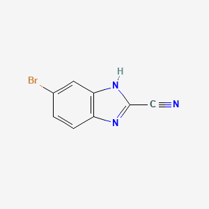 molecular formula C8H4BrN3 B2617862 5-溴-2-氰基-1H-苯并咪唑 CAS No. 1805836-35-4