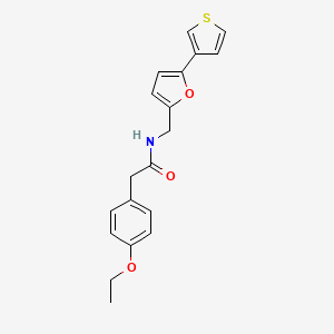 molecular formula C19H19NO3S B2617867 2-(4-ethoxyphenyl)-N-((5-(thiophen-3-yl)furan-2-yl)methyl)acetamide CAS No. 2034486-41-2