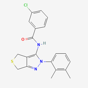 molecular formula C20H18ClN3OS B2617868 3-chloro-N-[2-(2,3-dimethylphenyl)-4,6-dihydrothieno[3,4-c]pyrazol-3-yl]benzamide CAS No. 450343-89-2