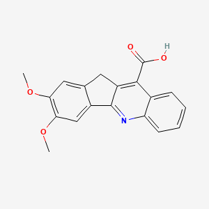 molecular formula C19H15NO4 B2617875 2,3-dimethoxy-11H-indeno[1,2-b]quinoline-10-carboxylic acid CAS No. 154869-00-8