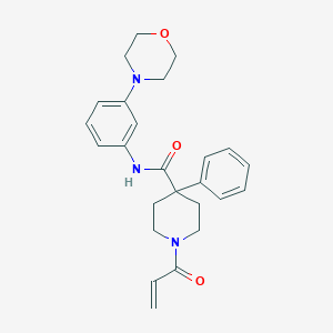 N-(3-Morpholin-4-ylphenyl)-4-phenyl-1-prop-2-enoylpiperidine-4-carboxamide