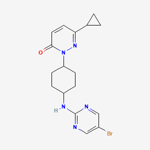 2-{4-[(5-Bromopyrimidin-2-yl)amino]cyclohexyl}-6-cyclopropyl-2,3-dihydropyridazin-3-one