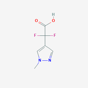 molecular formula C6H6F2N2O2 B2617886 2,2-difluoro-2-(1-methyl-1H-pyrazol-4-yl)acetic acid CAS No. 1248011-19-9