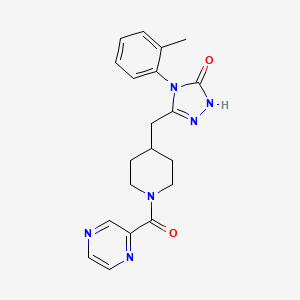 3-((1-(pyrazine-2-carbonyl)piperidin-4-yl)methyl)-4-(o-tolyl)-1H-1,2,4-triazol-5(4H)-one