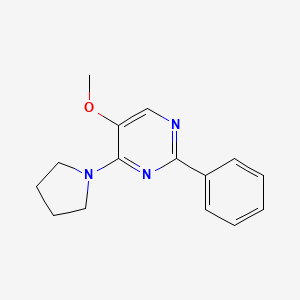5-Methoxy-2-phenyl-4-(1-pyrrolidinyl)pyrimidine