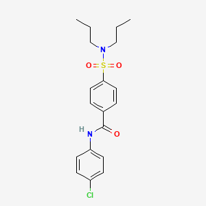 molecular formula C19H23ClN2O3S B2617900 N-(4-氯苯基)-4-(二丙基氨磺酰)苯甲酰胺 CAS No. 325977-62-6
