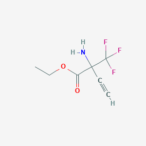 molecular formula C7H8F3NO2 B2617907 Ethyl 2-amino-2-(trifluoromethyl)but-3-ynoate CAS No. 2248311-41-1