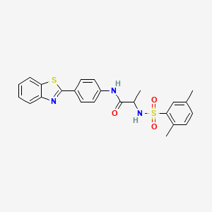 N-[4-(1,3-benzothiazol-2-yl)phenyl]-2-[(2,5-dimethylphenyl)sulfonylamino]propanamide