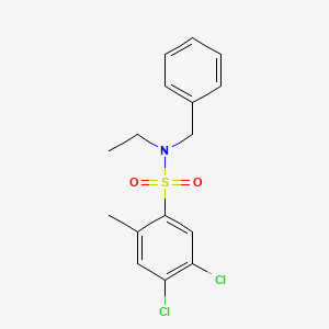 N-benzyl-4,5-dichloro-N-ethyl-2-methylbenzene-1-sulfonamide