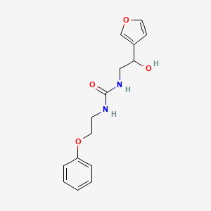 molecular formula C15H18N2O4 B2617915 1-(2-(Furan-3-yl)-2-hydroxyethyl)-3-(2-phenoxyethyl)urea CAS No. 1396759-85-5