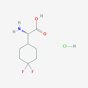 molecular formula C8H14ClF2NO2 B2617921 (2S)-2-amino-2-(4,4-difluorocyclohexyl)acetic acid;hydrochloride CAS No. 2231665-41-9