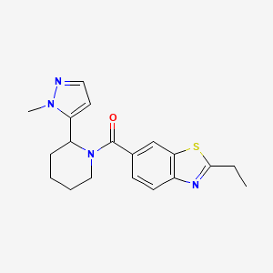 (2-Ethyl-1,3-benzothiazol-6-yl)-[2-(2-methylpyrazol-3-yl)piperidin-1-yl]methanone