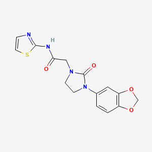 2-(3-(benzo[d][1,3]dioxol-5-yl)-2-oxoimidazolidin-1-yl)-N-(thiazol-2-yl)acetamide