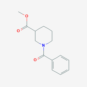 molecular formula C14H17NO3 B261793 Methyl 1-benzoyl-3-piperidinecarboxylate 