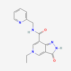 molecular formula C15H15N5O2 B2617930 5-ethyl-3-oxo-N-(pyridin-2-ylmethyl)-3,5-dihydro-2H-pyrazolo[4,3-c]pyridine-7-carboxamide CAS No. 1226428-97-2