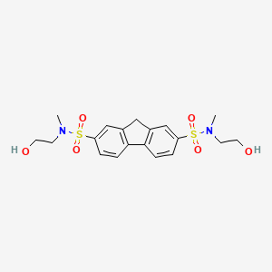 molecular formula C19H24N2O6S2 B2617951 2-N,7-N-bis(2-hydroxyethyl)-2-N,7-N-dimethyl-9H-fluorene-2,7-disulfonamide CAS No. 325695-63-4