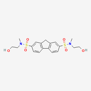 molecular formula C19H24N2O6S2 B2617951 N2,N7-bis(2-hydroxyethyl)-N2,N7-dimethyl-9H-fluorene-2,7-disulfonamide CAS No. 325695-63-4