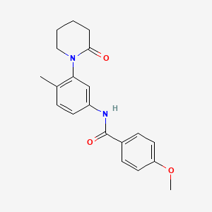 4-methoxy-N-(4-methyl-3-(2-oxopiperidin-1-yl)phenyl)benzamide