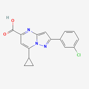 2-(3-Chlorophenyl)-7-cyclopropylpyrazolo[1,5-a]pyrimidine-5-carboxylic acid