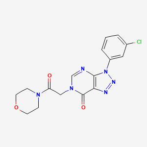 molecular formula C16H15ClN6O3 B2617962 3-(3-chlorophenyl)-6-(2-morpholino-2-oxoethyl)-3H-[1,2,3]triazolo[4,5-d]pyrimidin-7(6H)-one CAS No. 847384-66-1