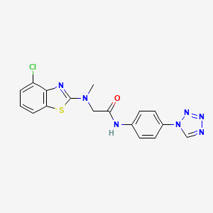 N-(4-(1H-tetrazol-1-yl)phenyl)-2-((4-chlorobenzo[d]thiazol-2-yl)(methyl)amino)acetamide