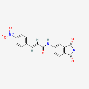 molecular formula C18H13N3O5 B2617978 (E)-N-(2-methyl-1,3-dioxoisoindolin-5-yl)-3-(4-nitrophenyl)acrylamide CAS No. 476317-10-9