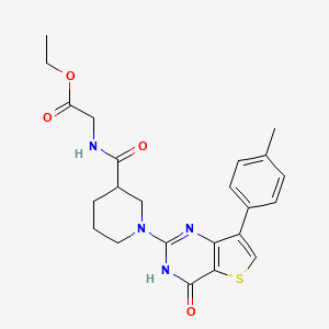 ethyl N-({1-[7-(4-methylphenyl)-4-oxo-3,4-dihydrothieno[3,2-d]pyrimidin-2-yl]piperidin-3-yl}carbonyl)glycinate