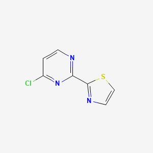 molecular formula C7H4ClN3S B2617990 4-Chloro-2-(1,3-thiazol-2-yl)pyrimidine CAS No. 1564749-78-5