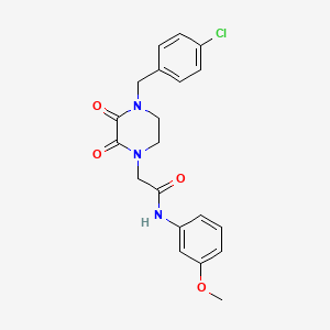 molecular formula C20H18ClN3O4 B2617993 2-{4-[(4-氯苯基)甲基]-2,3-二氧代-1,2,3,4-四氢吡嗪-1-基}-N-(3-甲氧基苯基)乙酰胺 CAS No. 899978-29-1