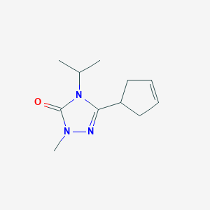 molecular formula C11H17N3O B2617994 3-(环戊-3-烯-1-基)-1-甲基-4-(丙-2-基)-4,5-二氢-1H-1,2,4-三唑-5-酮 CAS No. 2197579-09-0