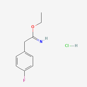 B2617995 Ethyl 2-(4-fluorophenyl)ethanecarboximidate hydrochloride CAS No. 51627-98-6