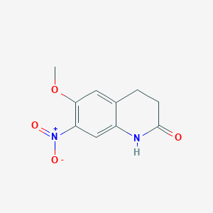 molecular formula C10H10N2O4 B2618004 6-甲氧基-7-硝基-3,4-二氢喹啉-2(1H)-酮 CAS No. 359864-61-2