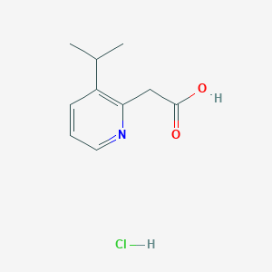 molecular formula C10H14ClNO2 B2618008 2-(3-异丙基吡啶-2-基)乙酸盐酸 CAS No. 2197057-17-1
