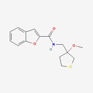 N-((3-methoxytetrahydrothiophen-3-yl)methyl)benzofuran-2-carboxamide