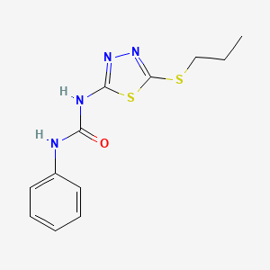 1-Phenyl-3-(5-propylsulfanyl-1,3,4-thiadiazol-2-yl)urea
