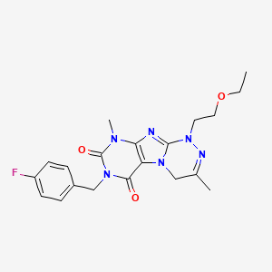 1-(2-ethoxyethyl)-7-(4-fluorobenzyl)-3,9-dimethyl-1,4-dihydro-[1,2,4]triazino[3,4-f]purine-6,8(7H,9H)-dione